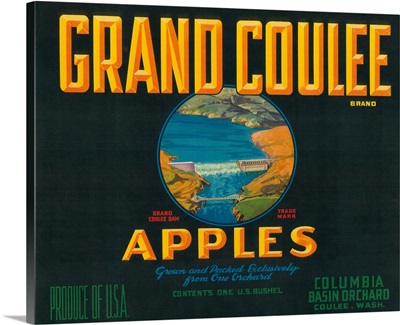 Grand Coulee Apple Label, Coulee, WA