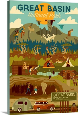 Great Basin National Park, Adventure: Graphic Travel Poster