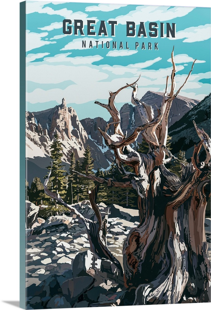 Great Basin National Park, Driftwood: Retro Travel Poster