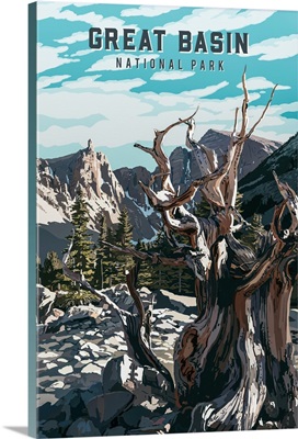 Great Basin National Park, Driftwood: Retro Travel Poster