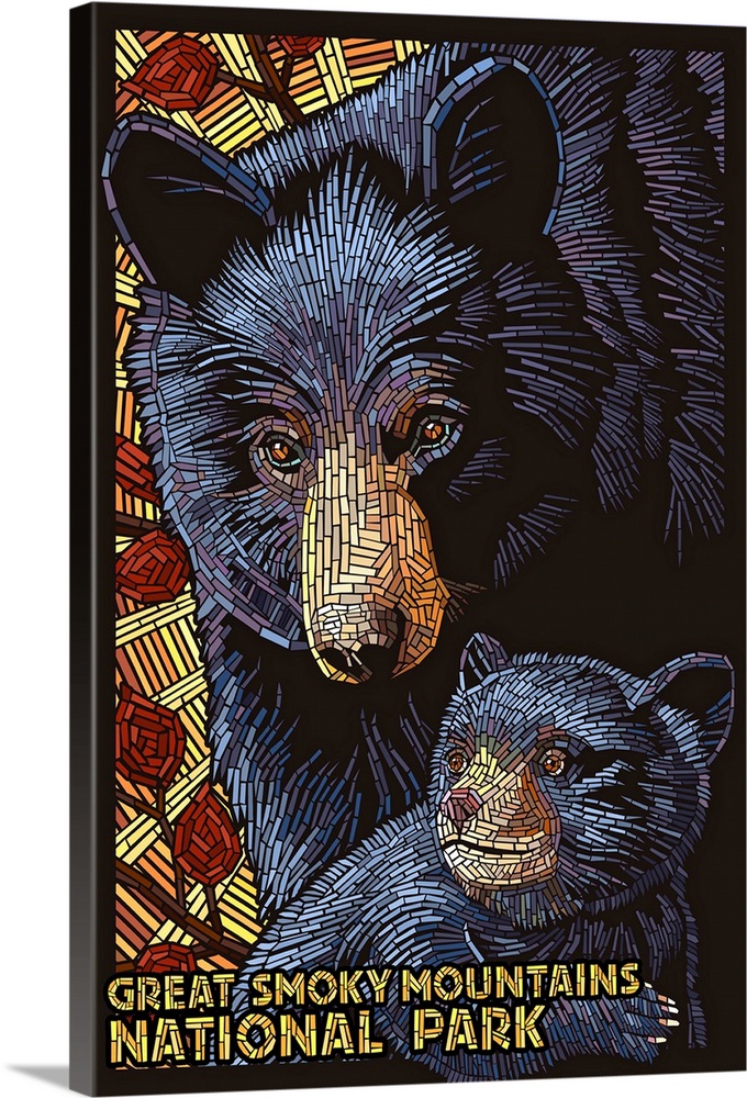 Great Smoky Mountains National Park, Black Bears, Mosaic