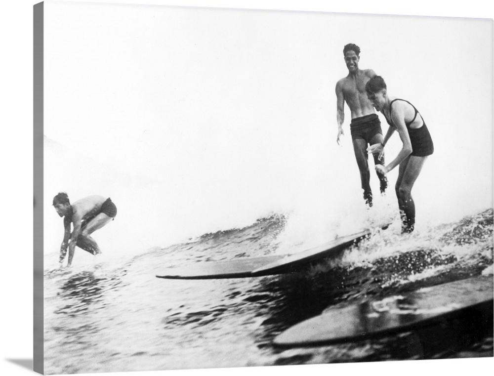 Group of Surfers in Honolulu, Hawaii