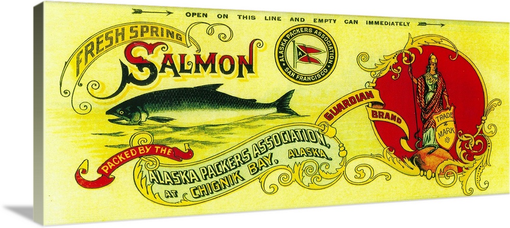 Guardian Salmon Can Label, Chignik Bay, AK