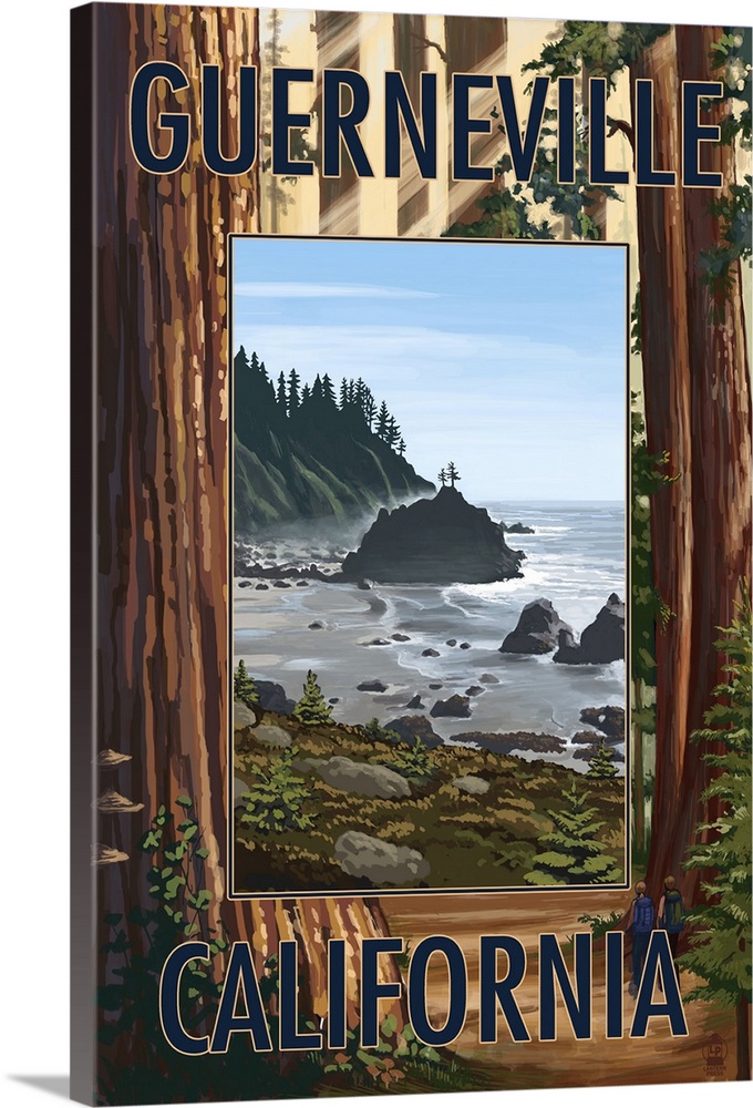 Guerneville, California, Trees and Ocean Scene