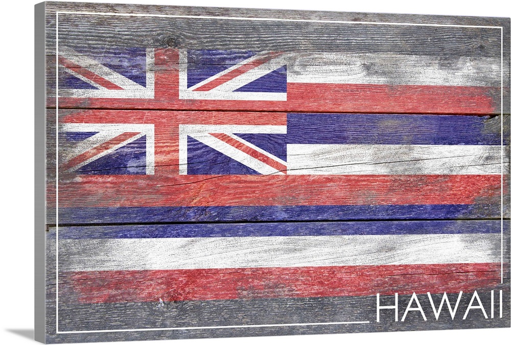 Hawaii State Flag, Barnwood Painting