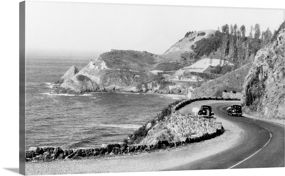 Heceta Head Lighthouse and Oregon Coast Highway, Heceta Head, OR