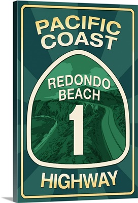 Highway 1, California, Redondo Beach, Pacific Coast Highway Sign
