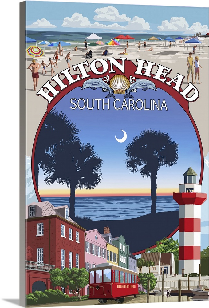 South Carolina Poster Minimalist Wall Art Hilton Head
