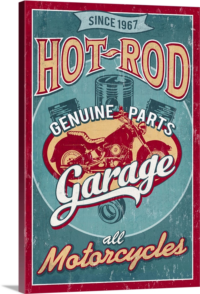 Hot Rod Garage, Vintage Sign