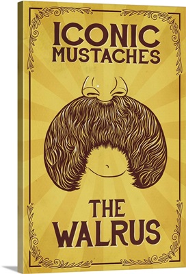 Iconic Mustaches - Walrus: Retro Poster Art
