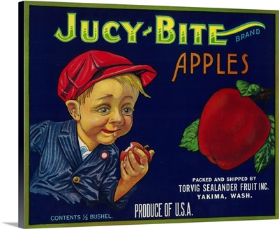 Jucy Bite Apple Crate Label, Yakima, WA