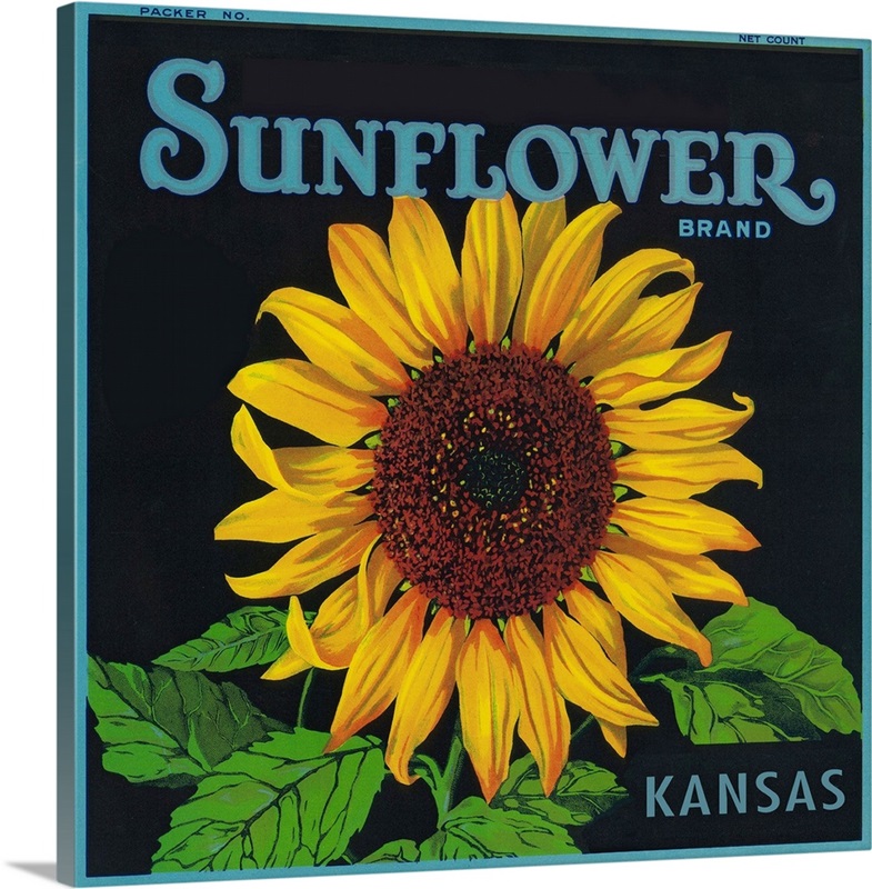 Kansas, Sunflower Brand Crate Label | Great Big Canvas