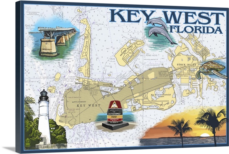 Deap Sea Fishing Florida Keys Vintage Travel Poster Fridge Magnet