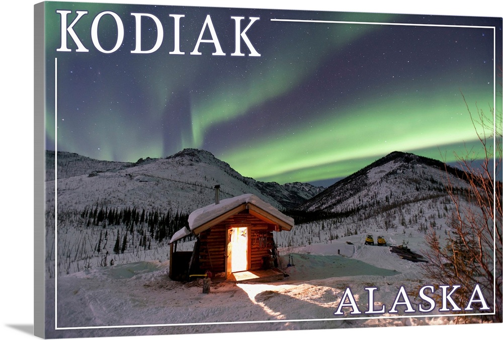 Kodiak, Alaska, Northern Lights and Cabin
