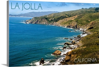 La Jolla, California, Ocean and Rocky Coastline