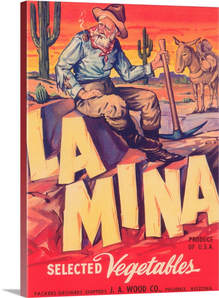 La Mina Vegetable Label, Phoenix, AZ