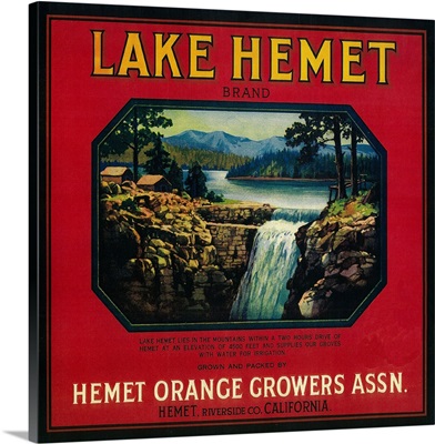 Lake Hemet Orange Label, Hemet, CA
