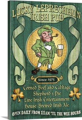 Leprechaun Irish Pub, Vintage Sign