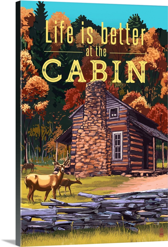 Life is Better at the Cabin, National Park WPA Sentiment