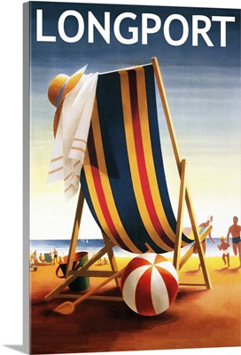 Longport, New Jersey, Beach Chair and Ball