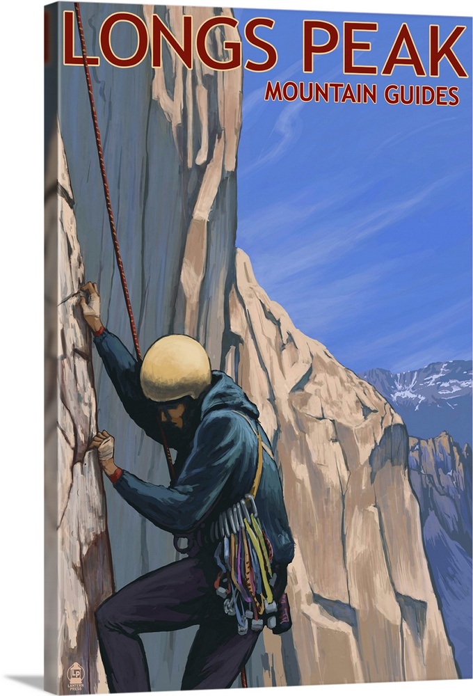 Longs Peak Mountain Guides - Colorado: Retro Travel Poster
