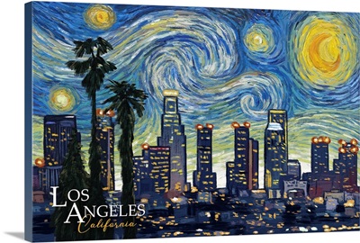 Los Angeles, California - Starry Night Series