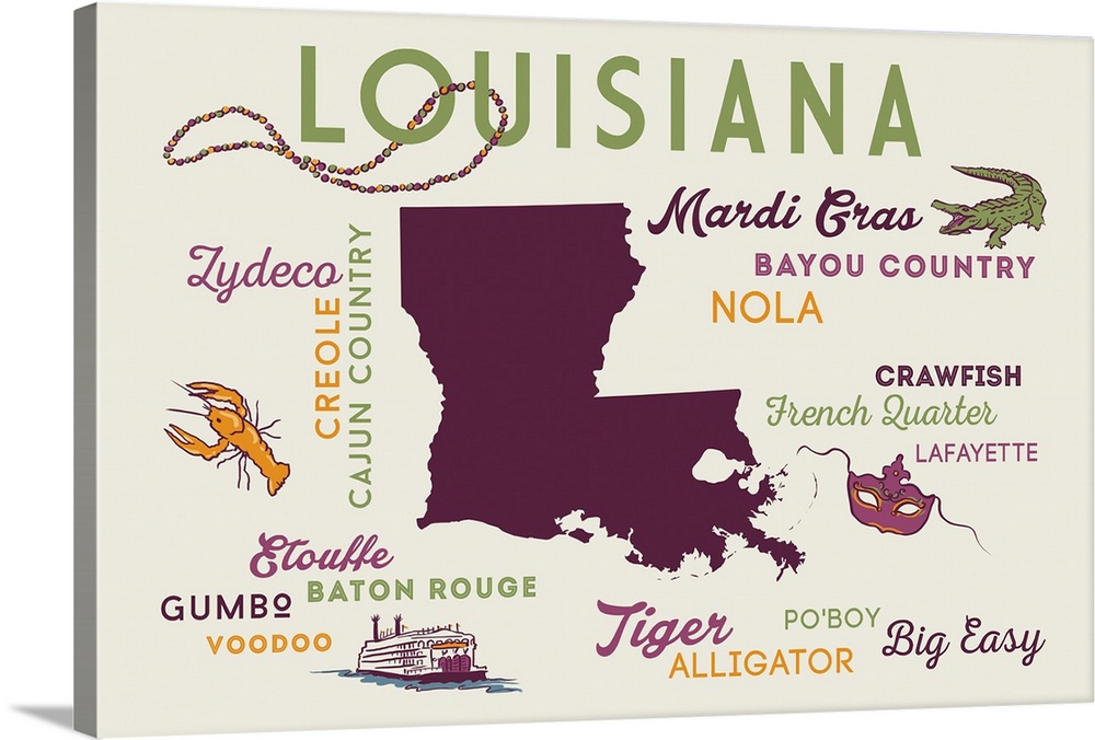 Louisiana, Typography and Icons