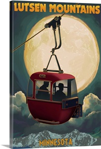 Lutsen Mountains, Gondola and Moon image thumbnail