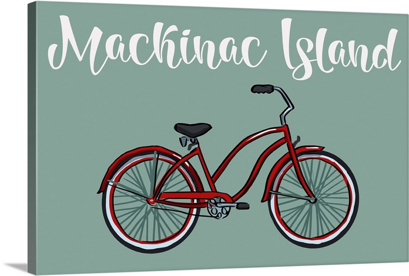 Mackinac Island, Michigan Beach Cruiser Wall Art, Canvas Prints, Framed Prints, Wall Peels