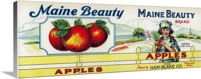 Maine Beauty Apple Label, Monmouth, ME