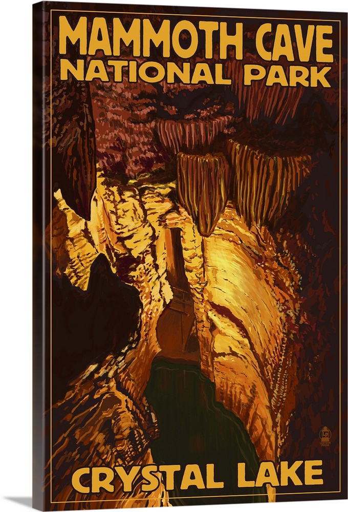 Mammoth Cave National Park - Crystal Lake: Retro Travel Poster