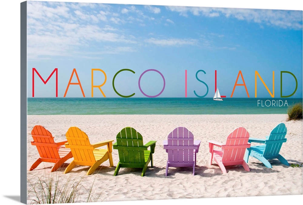 Marco Island, Florida, Colorful Beach Chairs