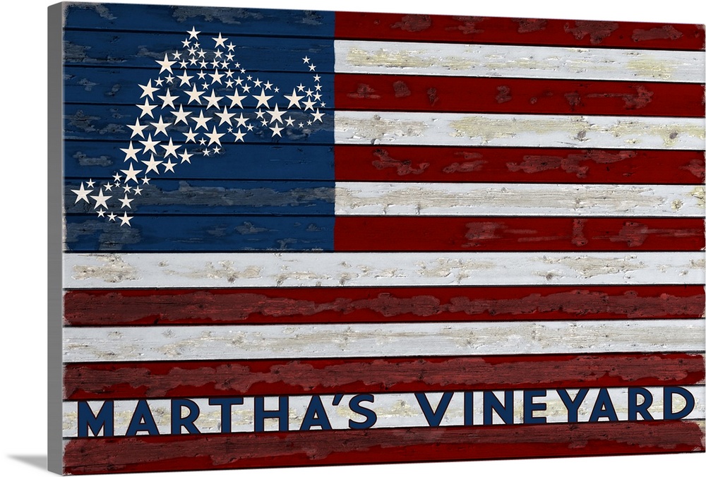 Martha's Vineyard, USA Flag and Stars