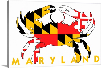 Maryland, Crab Flag (White)