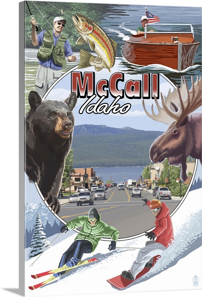 McCall, Idaho - Montage: Retro Travel Poster