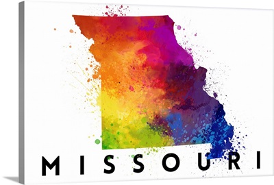 Missouri - State Abstract Watercolor