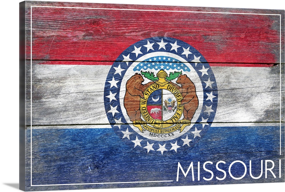 Missouri State Flag, Barnwood Painting