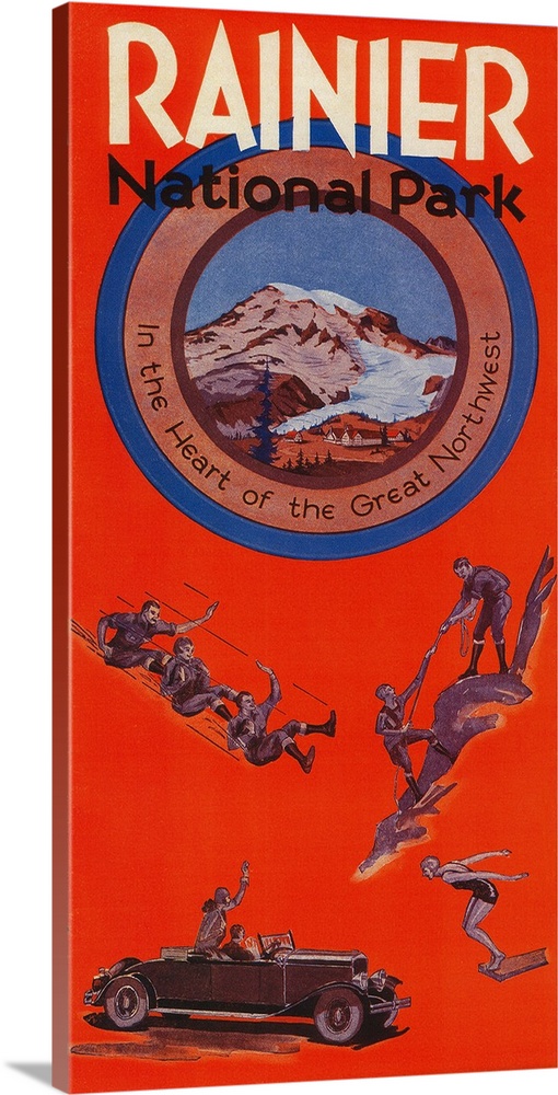 Mount Rainier Advertising Poster, Mount Rainier, WA