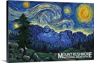 Mount Rushmore National Memorial, South Dakota - Starry Night