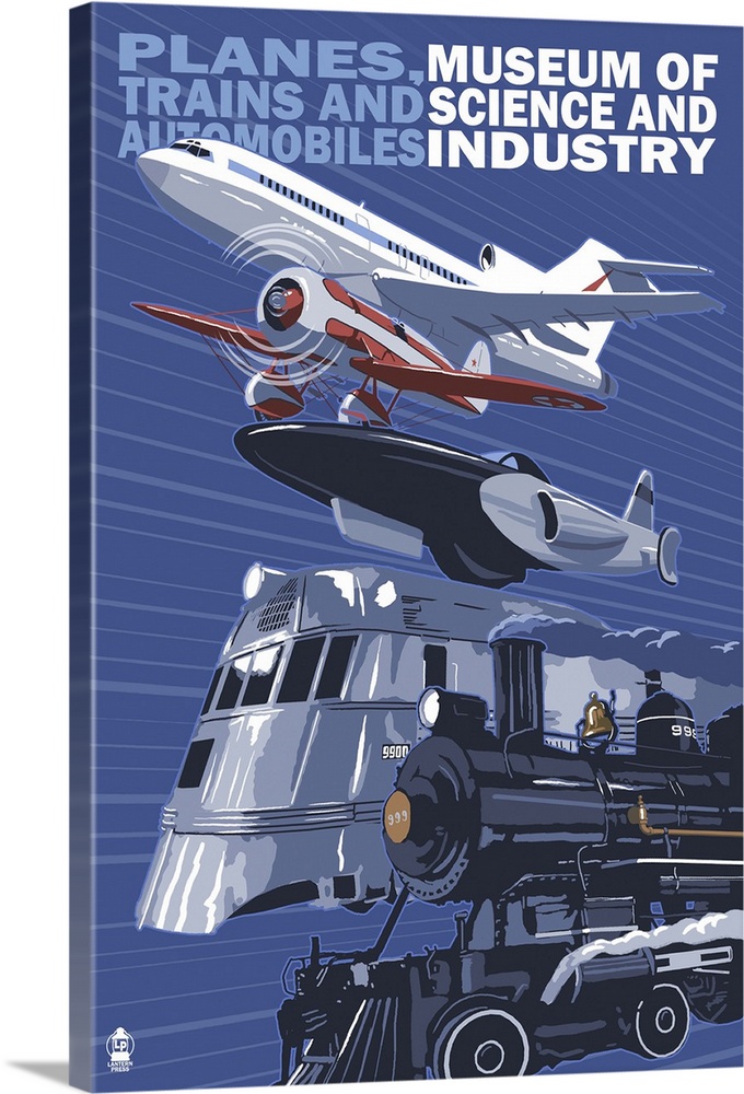 Museum of Science and Industry Vehicles - Chicago, IL: Retro Travel Poster
