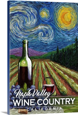 Napa Valley Wine Country, California - Vineyard - Starry Night