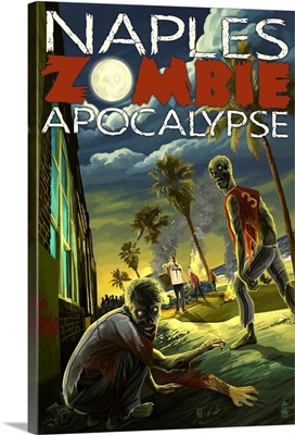 Naples, Florida - Zombie Apocalypse: Retro Travel Poster