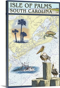 Nautical Chart, Isle of Palms, South Carolina image thumbnail