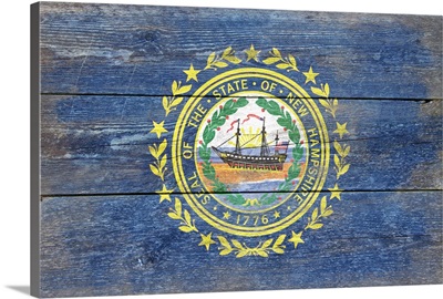 New Hampshire State Flag, Barnwood Painting