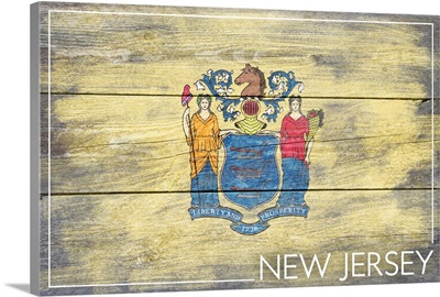 New Jersey State Flag, Barnwood Painting