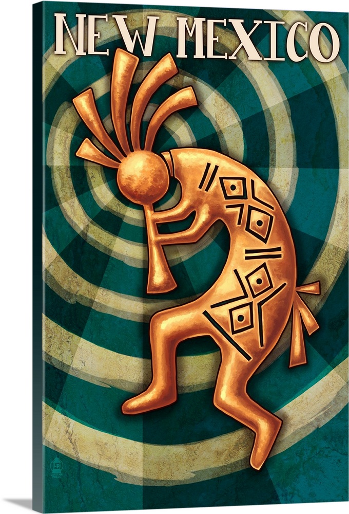 New Mexico, Kokopelli | Large Solid-Faced Canvas Wall Art Print | Great Big Canvas