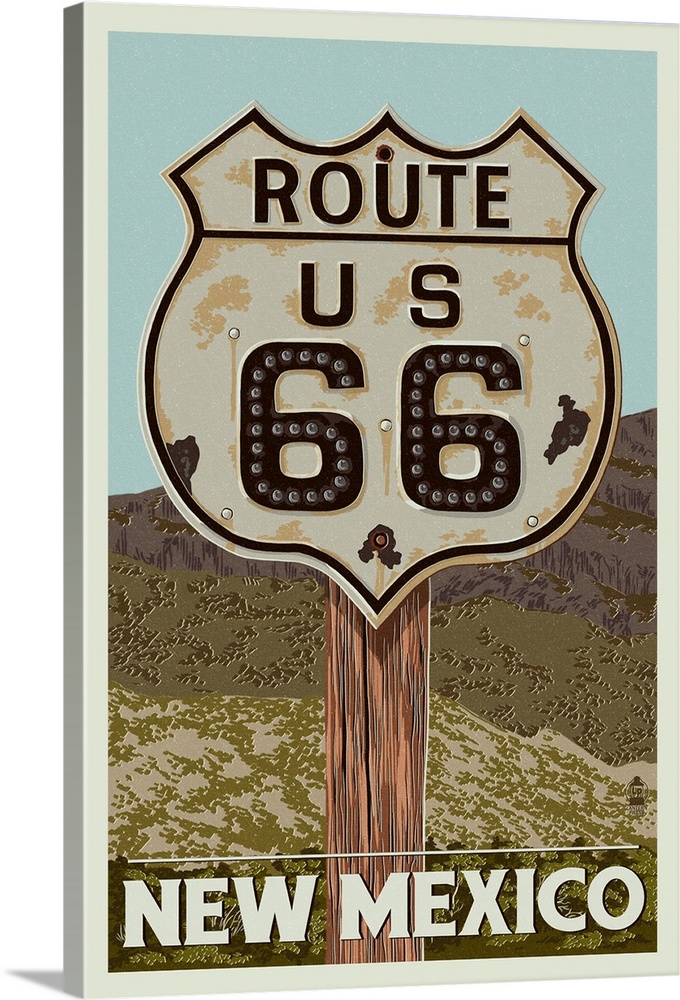 New Mexico, Route 66 Letterpress