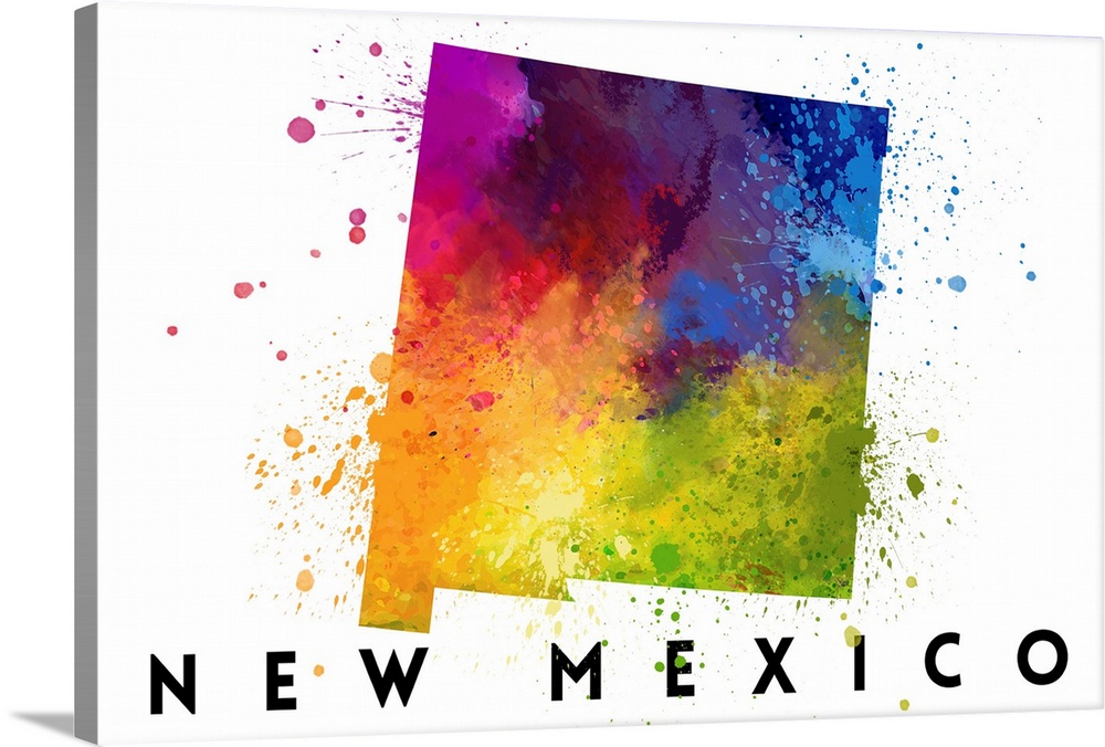 New Mexico - State Abstract Watercolor