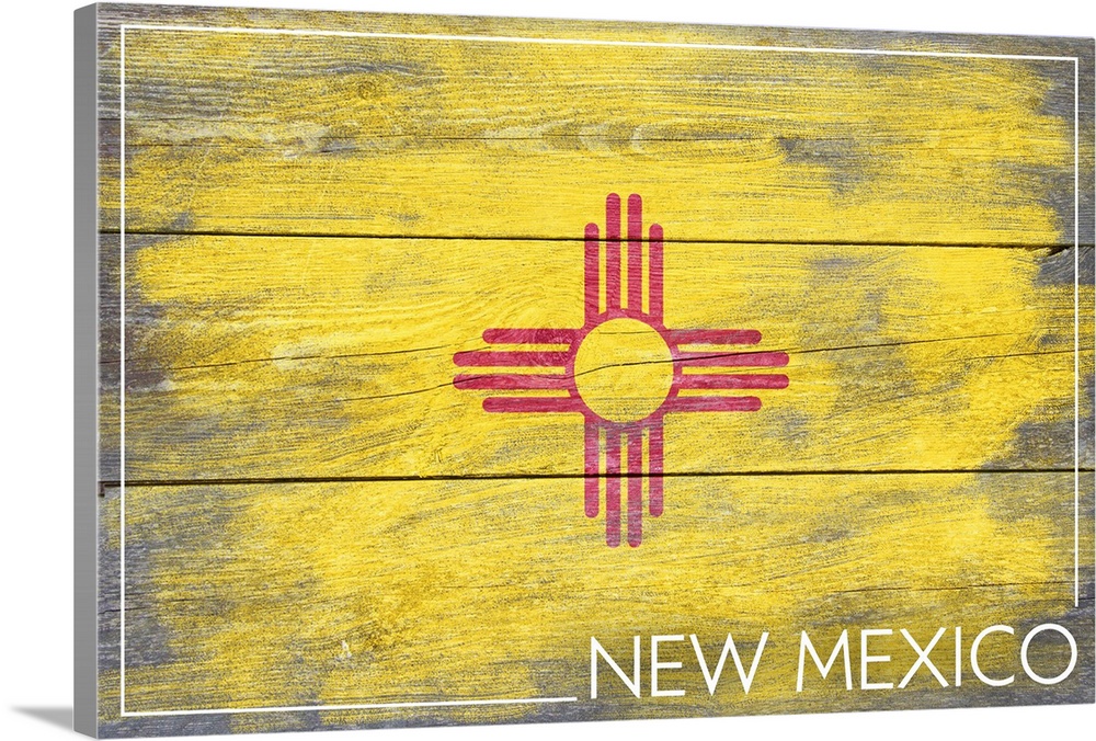 New Mexico State Flag, Barnwood Painting