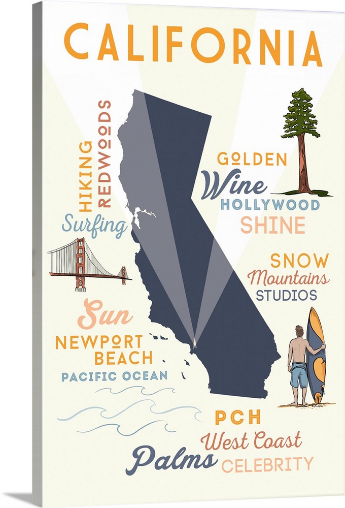 Newport Beach, California, Typography and Icons